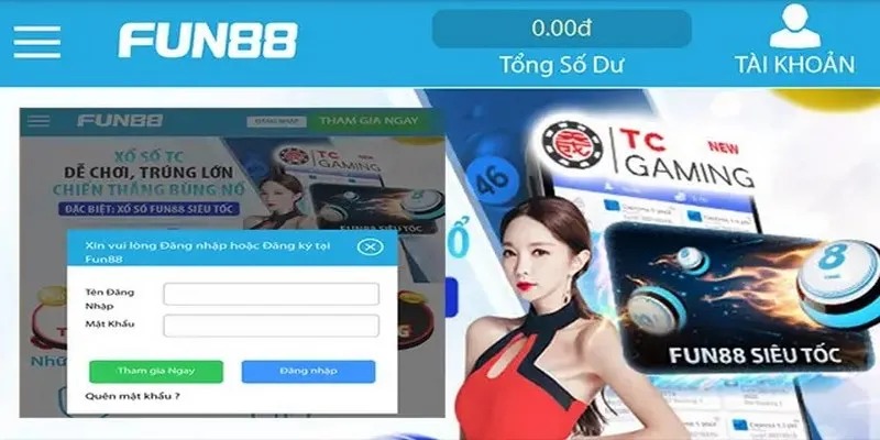 Lưu ý khi login tài khoản FUN88