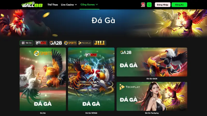 Hệ sinh thái trò chơi đa dạng trên Ball88